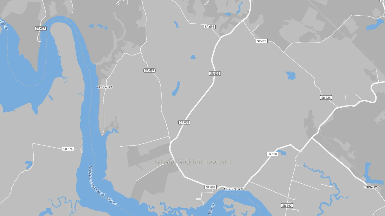 Transit Grade map of Leedstown, VA