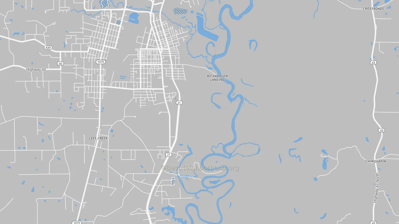 Transit Grade map of Lees Creek, LA