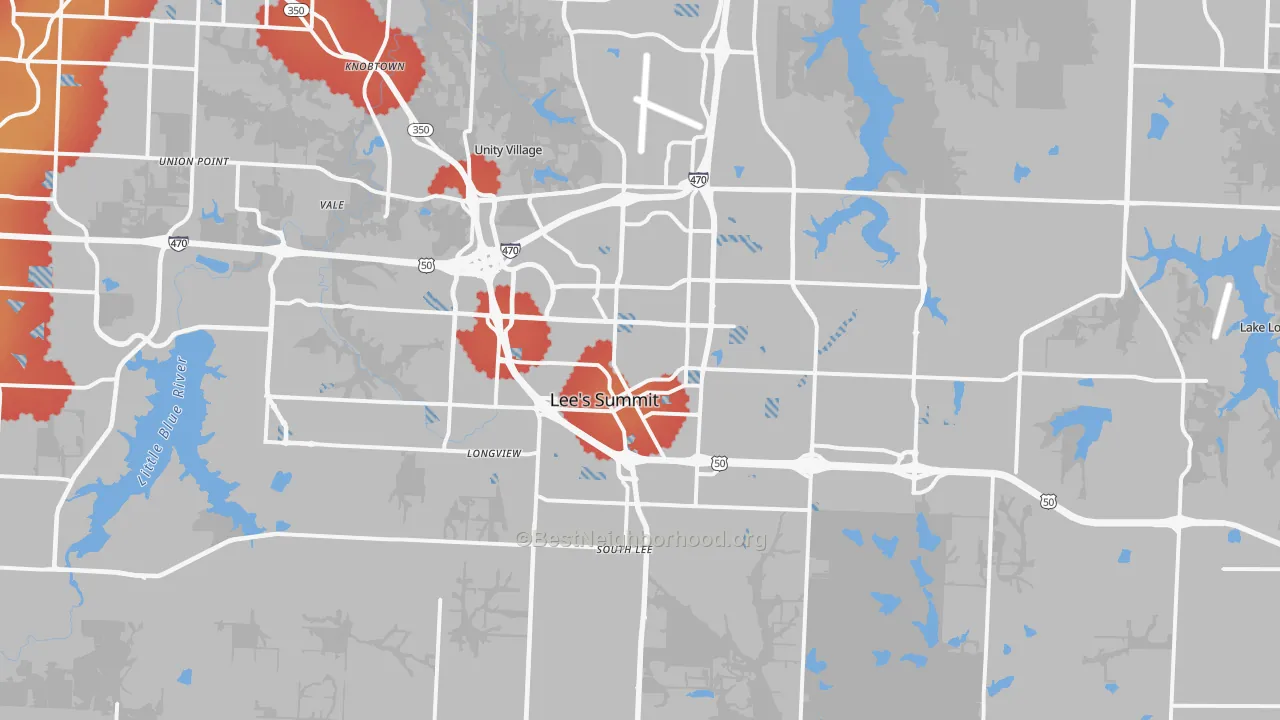 Transit Grade map of Lees Summit, MO