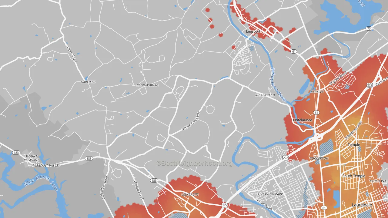 Transit Grade map of Leesport, PA