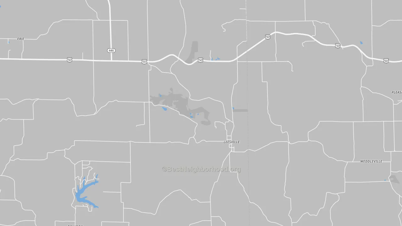 Transit Grade map of Leesville, IN