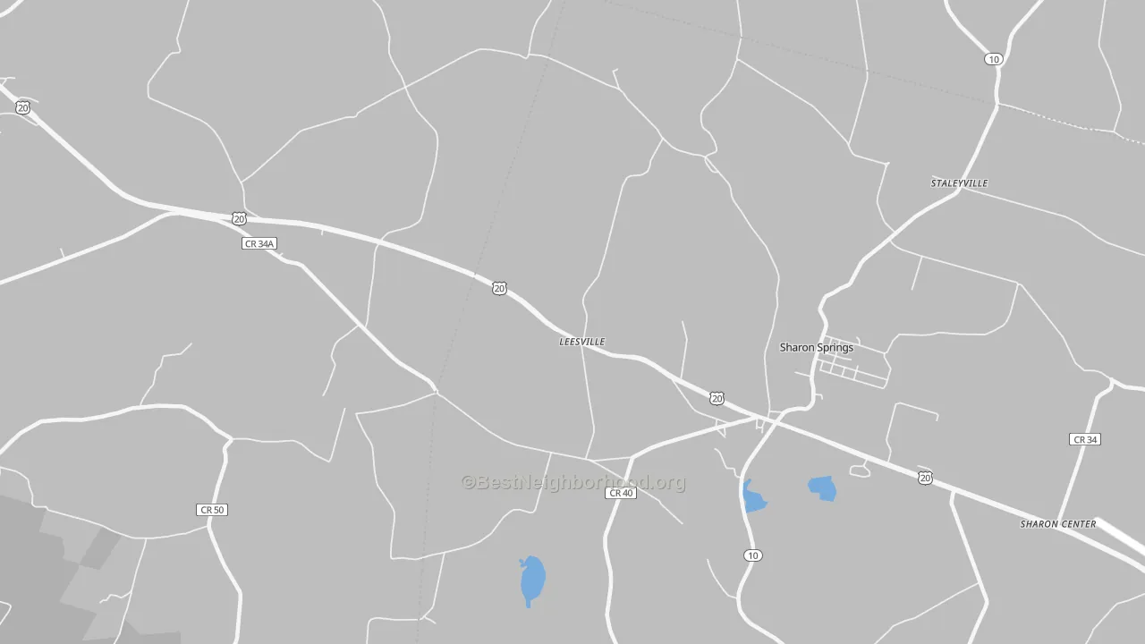 Transit Grade map of Leesville, NY