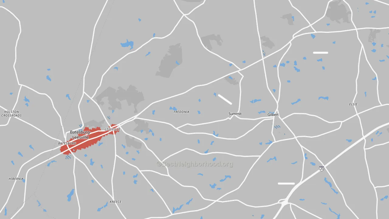 Transit Grade map of Leesville, SC