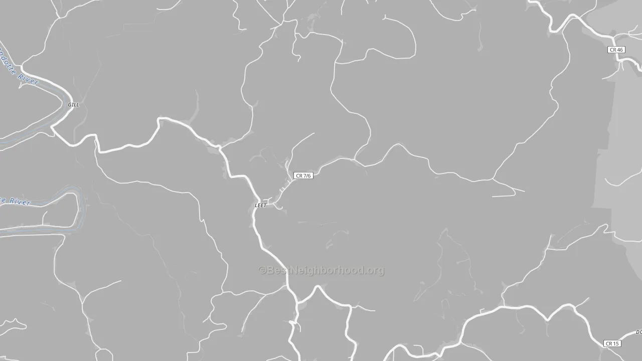 Transit Grade map of Leet, WV