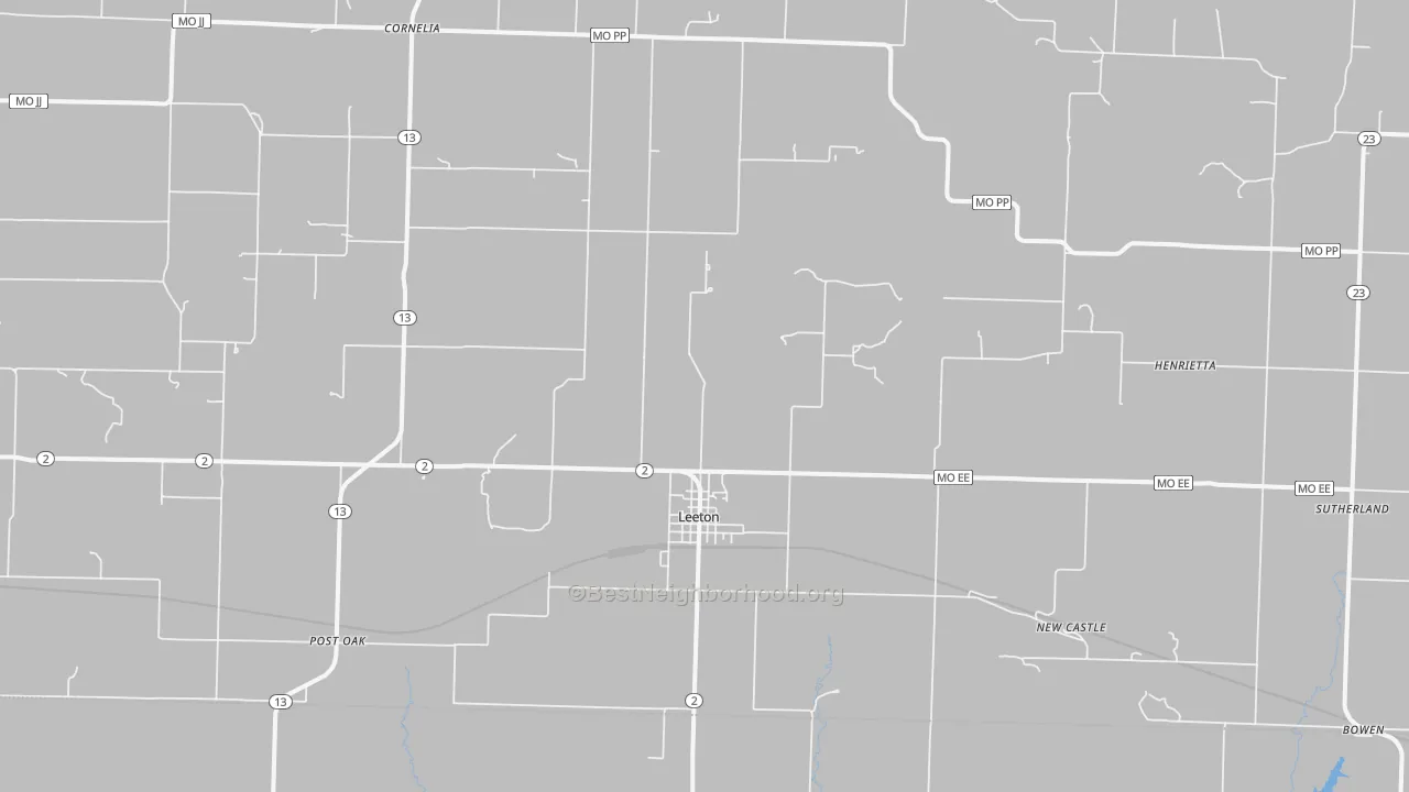 Transit Grade map of Leeton, MO