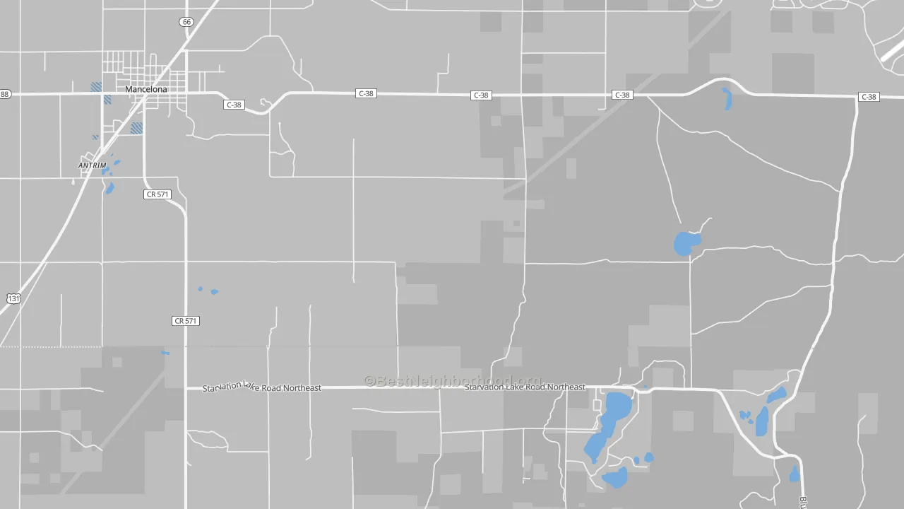 Transit Grade map of Leetsville, MI