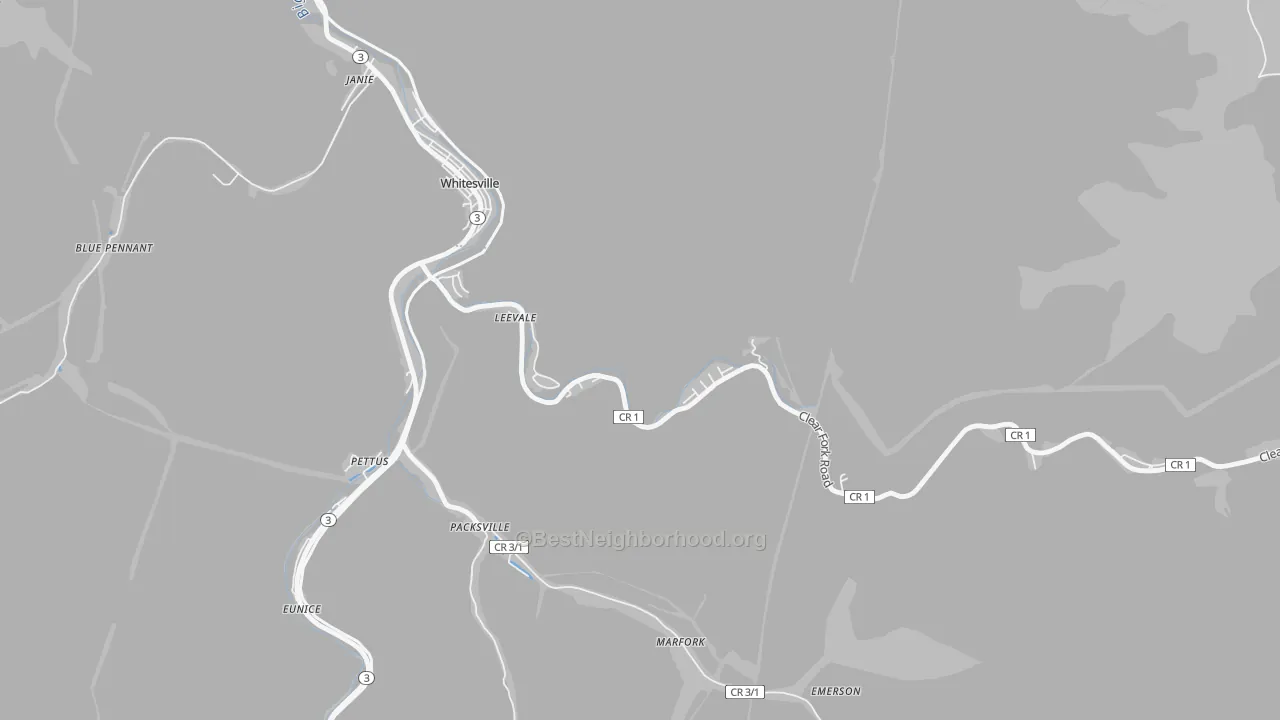 Transit Grade map of Leevale, WV