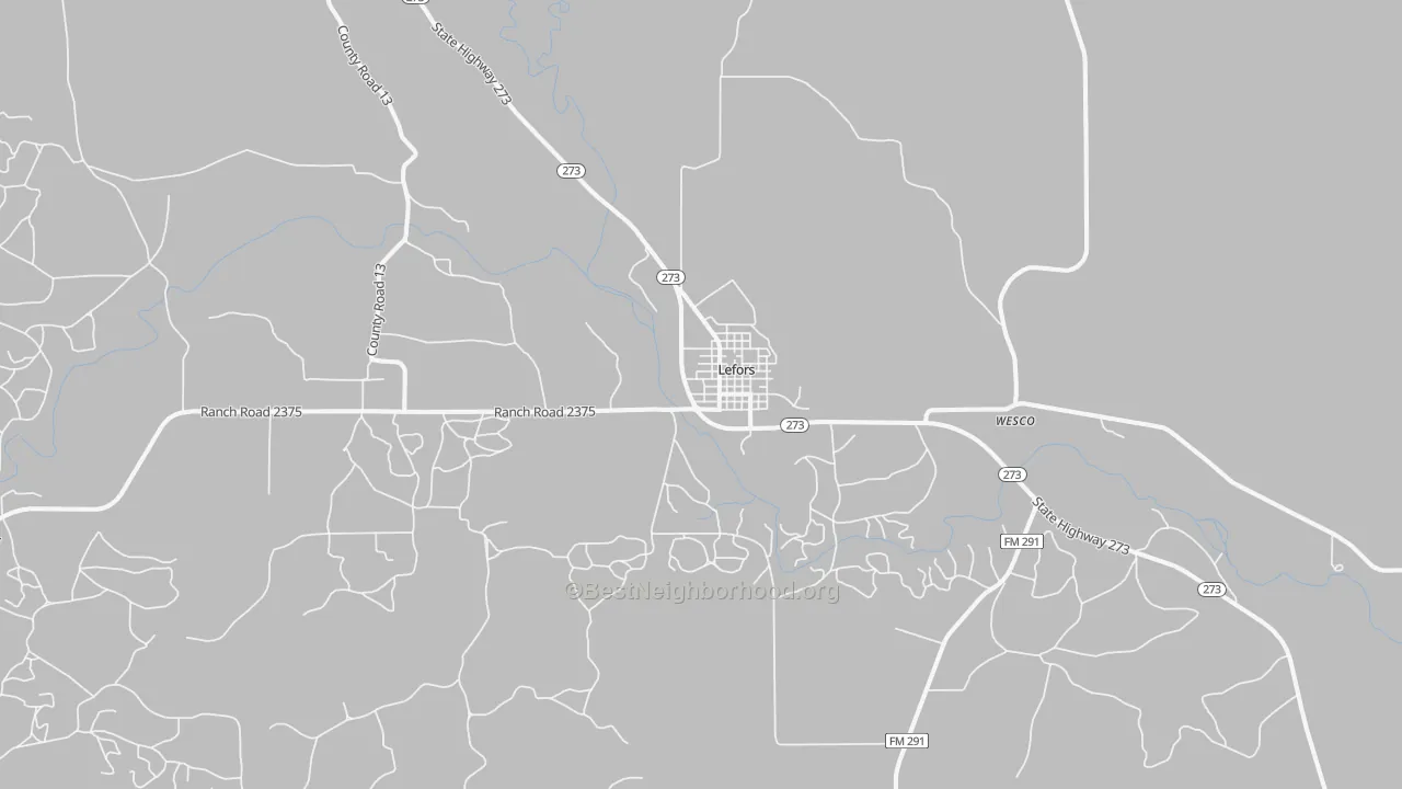 Transit Grade map of Lefors, TX