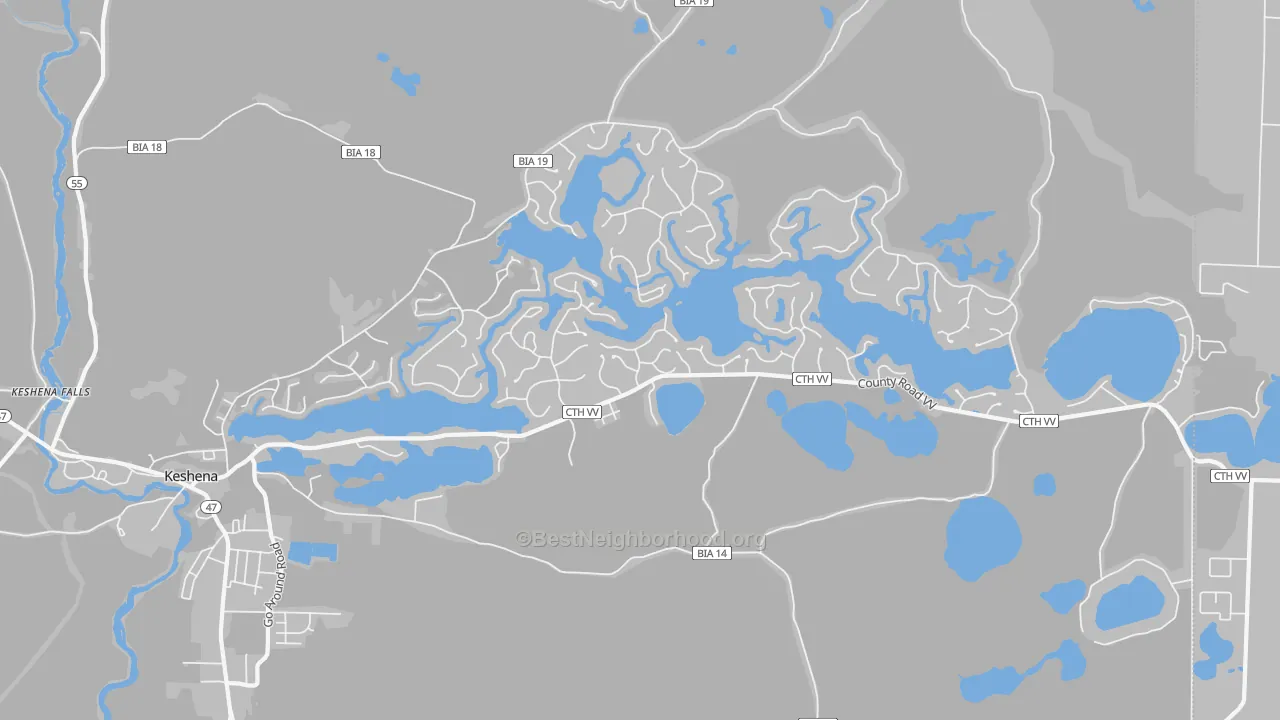 Transit Grade map of Legend Lake, WI