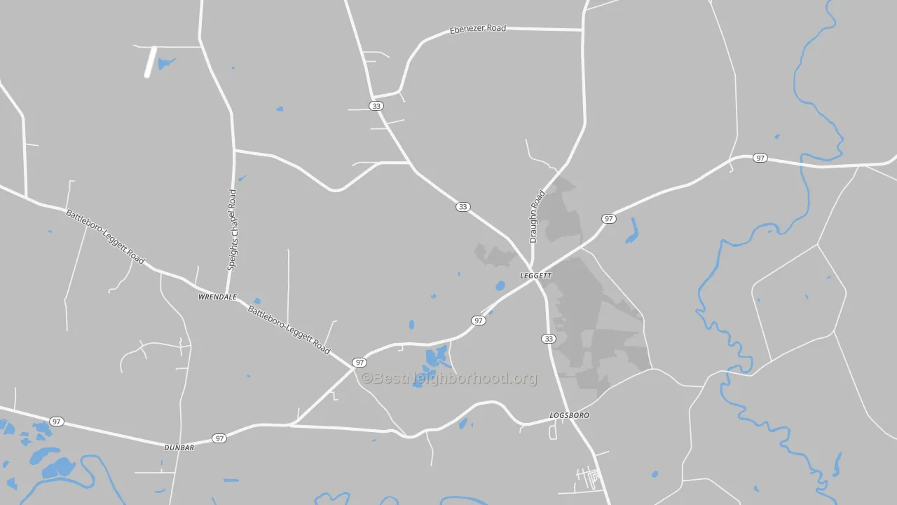 Transit Grade map of Leggett, NC