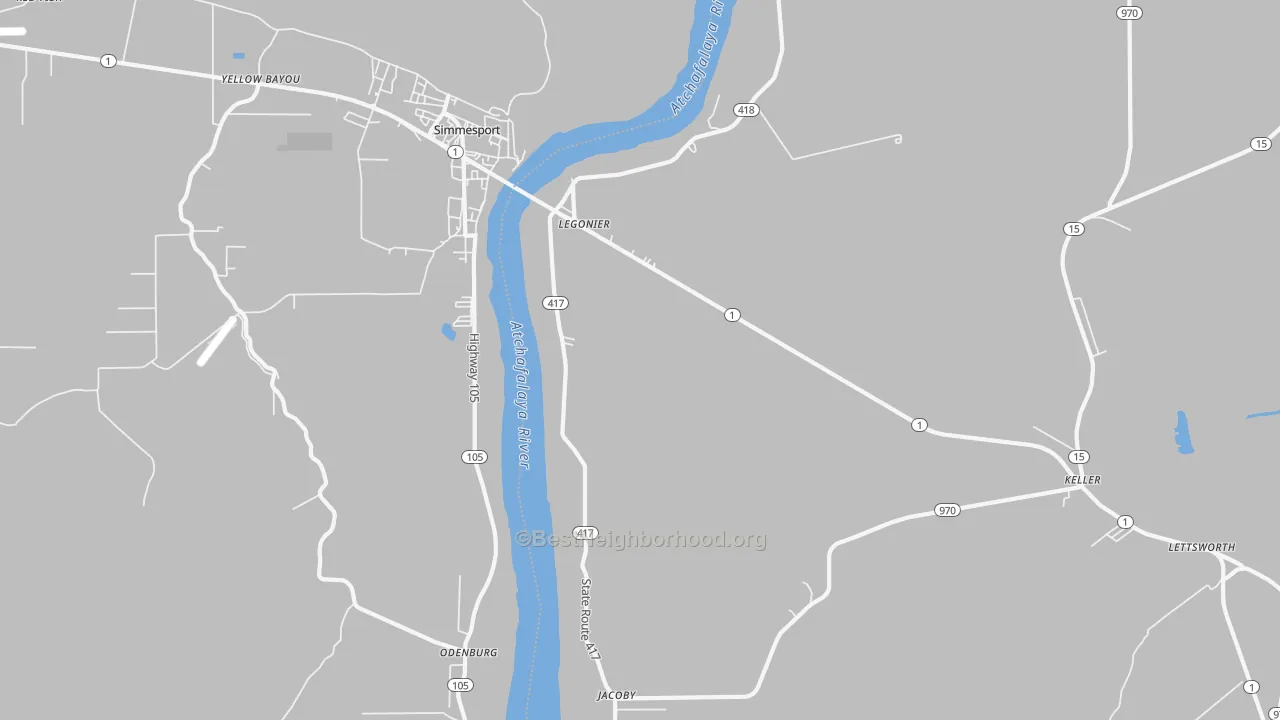 Transit Grade map of Legonier, LA