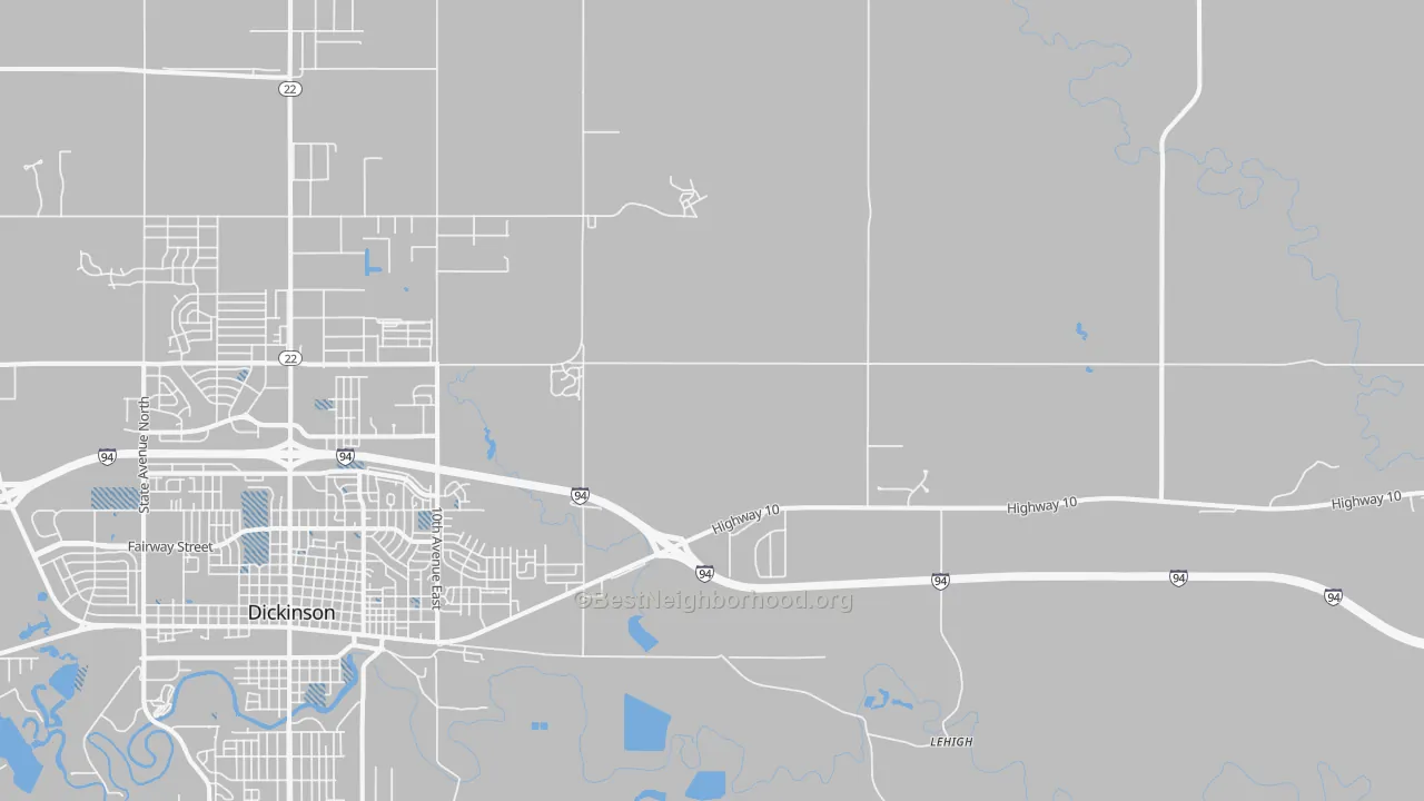 Transit Grade map of Lehigh, ND
