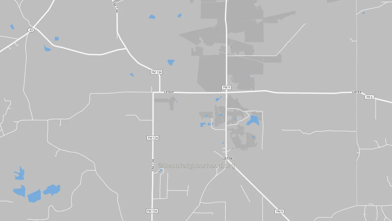 Transit Grade map of Leigh, TX