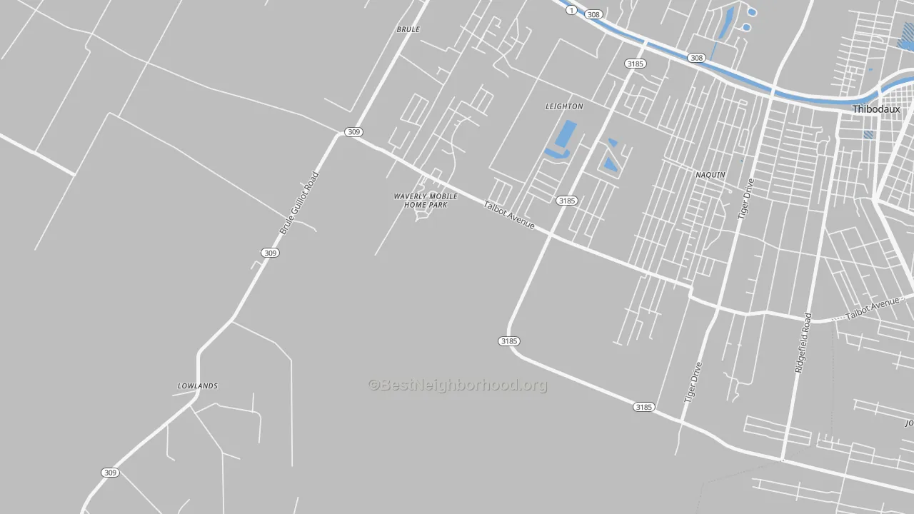 Transit Grade map of Leighton, LA