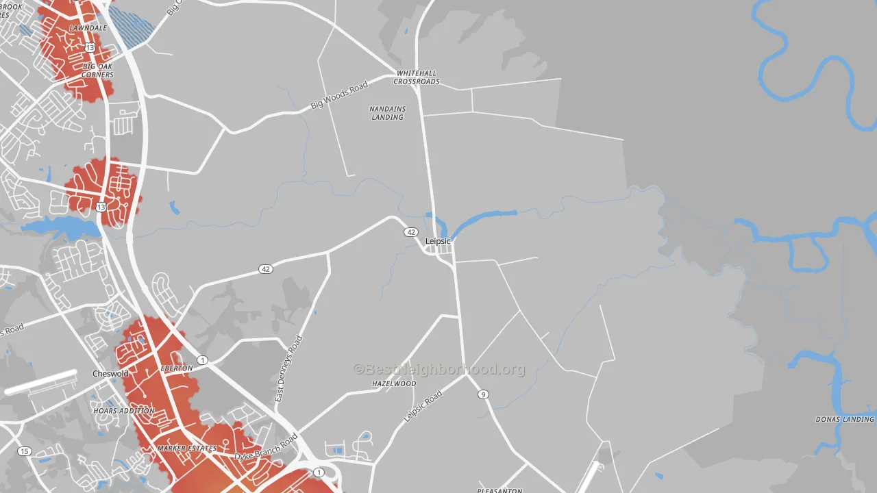 Transit Grade map of Leipsic, DE