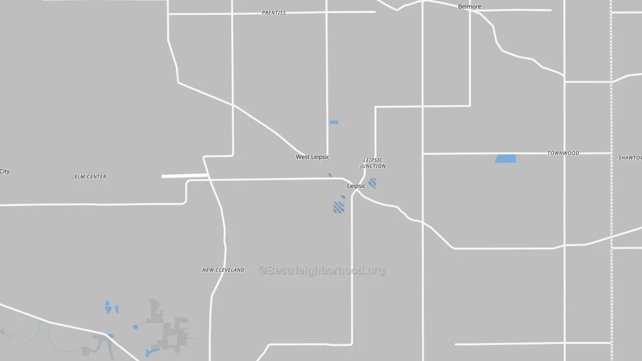 Transit Grade map of Leipsic, OH