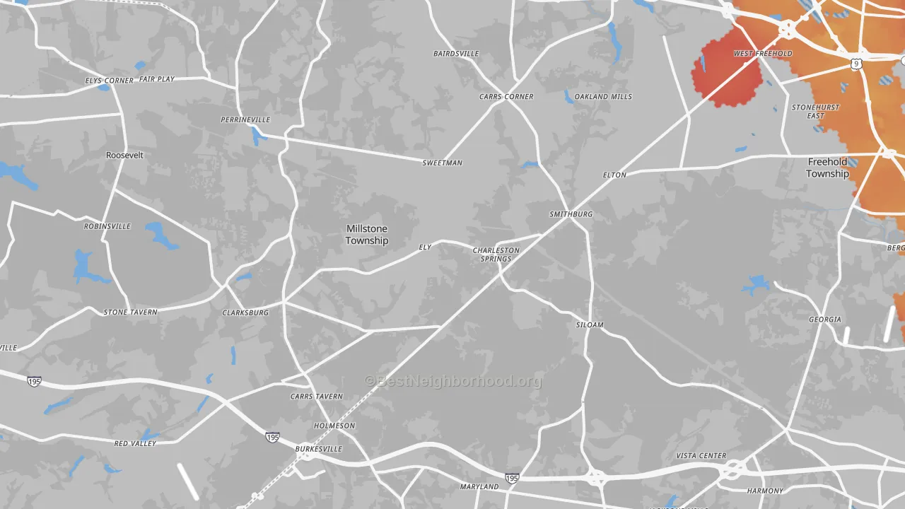 Transit Grade map of Leisure Knoll, NJ