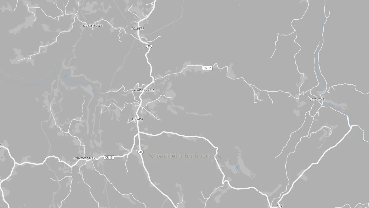 Transit Grade map of Leivasy, WV