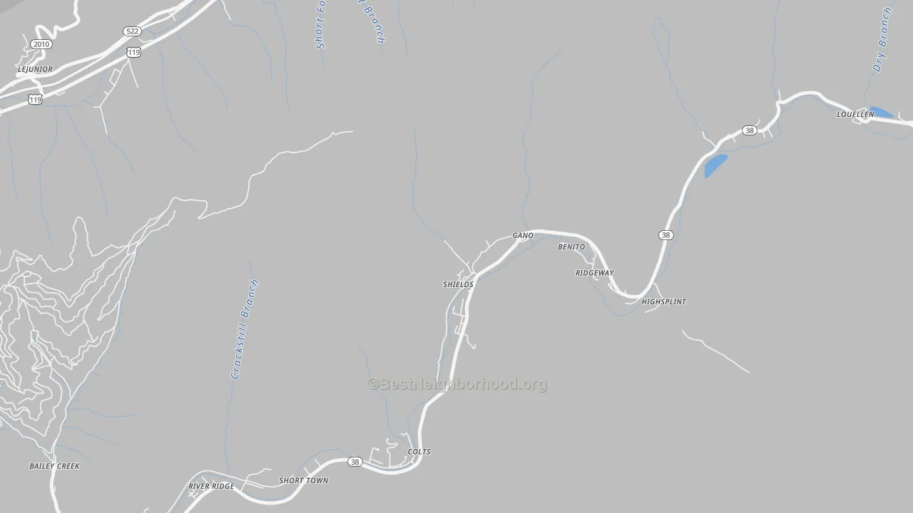 Transit Grade map of Lejunior, KY