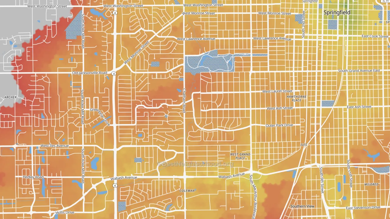 Transit Grade map of Leland Grove, IL