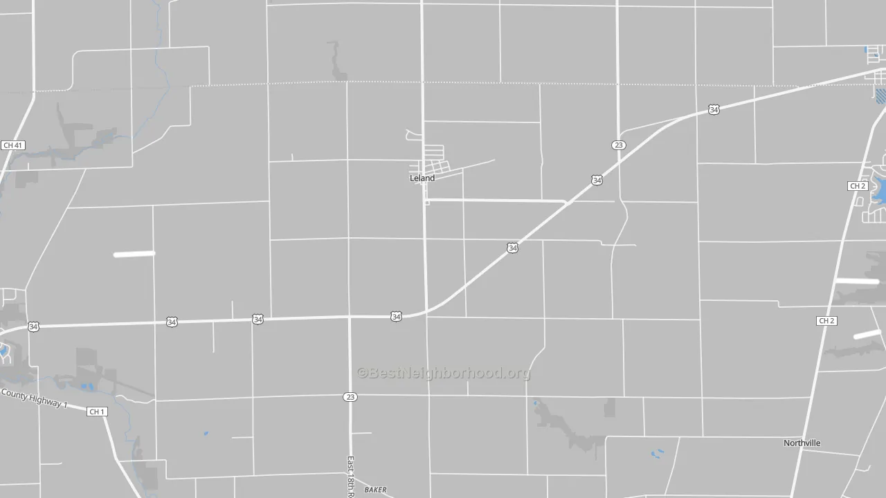 Transit Grade map of Leland, IL