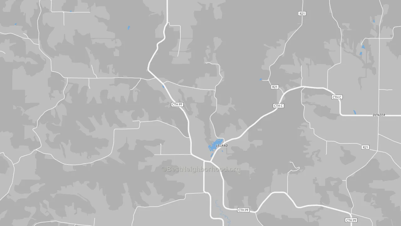 Transit Grade map of Leland, WI