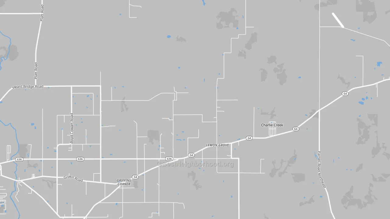 Transit Grade map of Lemon Grove, FL