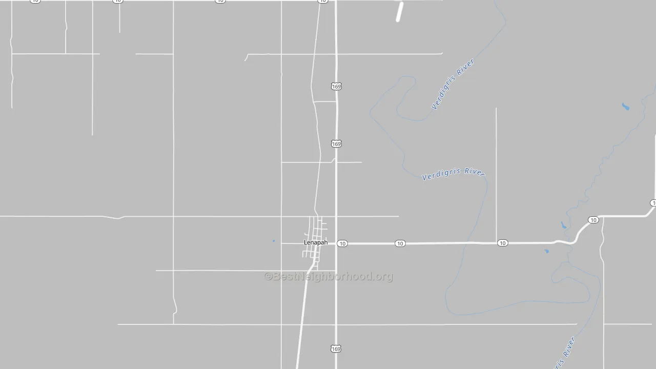 Transit Grade map of Lenapah, OK