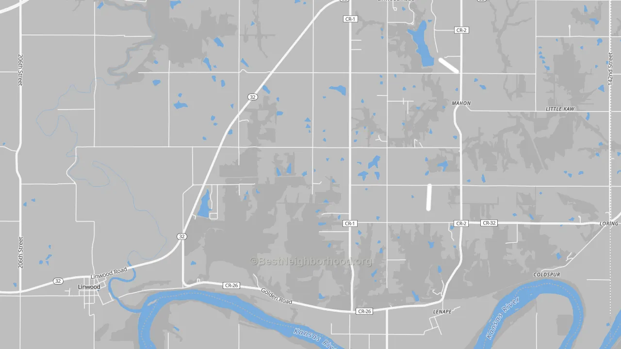 Transit Grade map of Lenape, KS