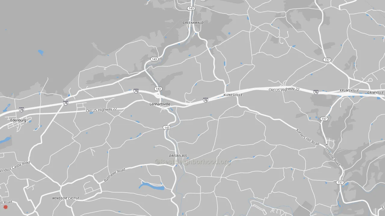 Transit Grade map of Lenhartsville, PA