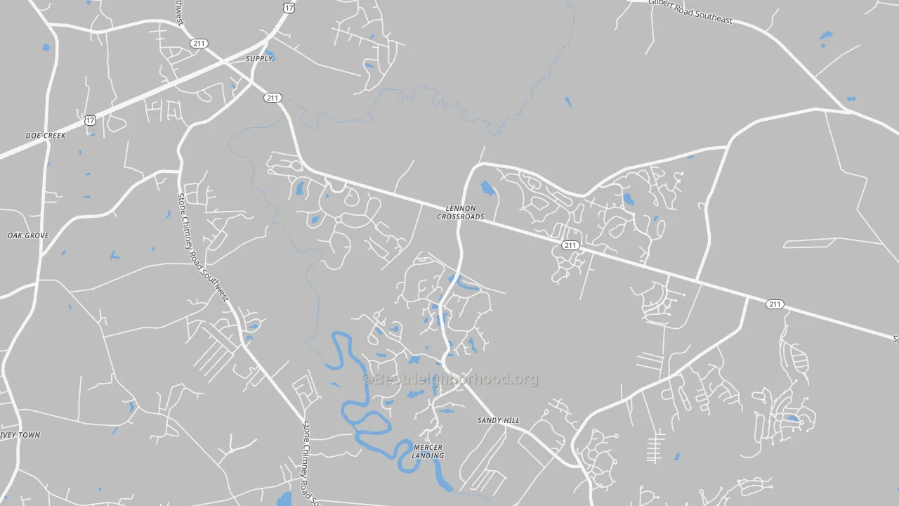 Transit Grade map of Lennon Crossroads, NC