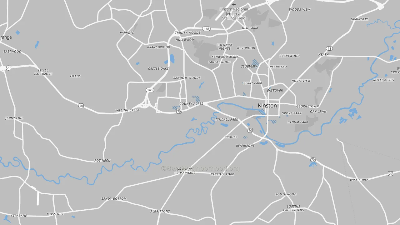 Transit Grade map of Lenoir County, NC