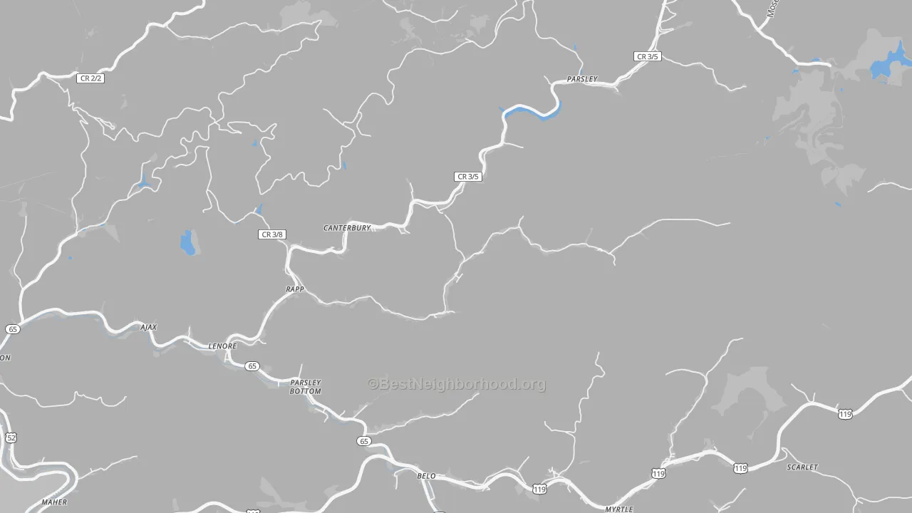Transit Grade map of Lenore, WV