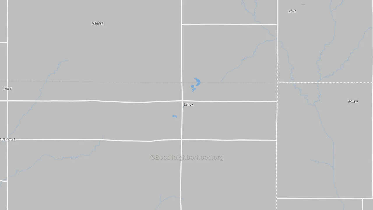 Transit Grade map of Lenox, IA