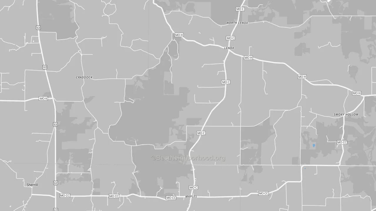 Transit Grade map of Lenox, MO