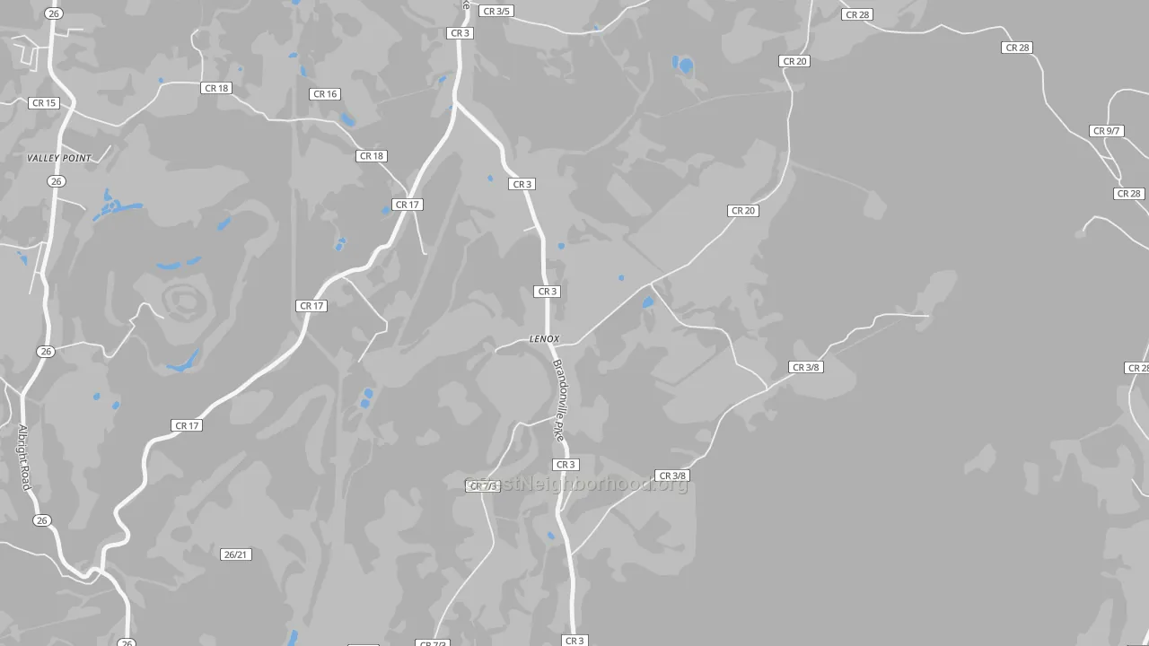 Transit Grade map of Lenox, WV