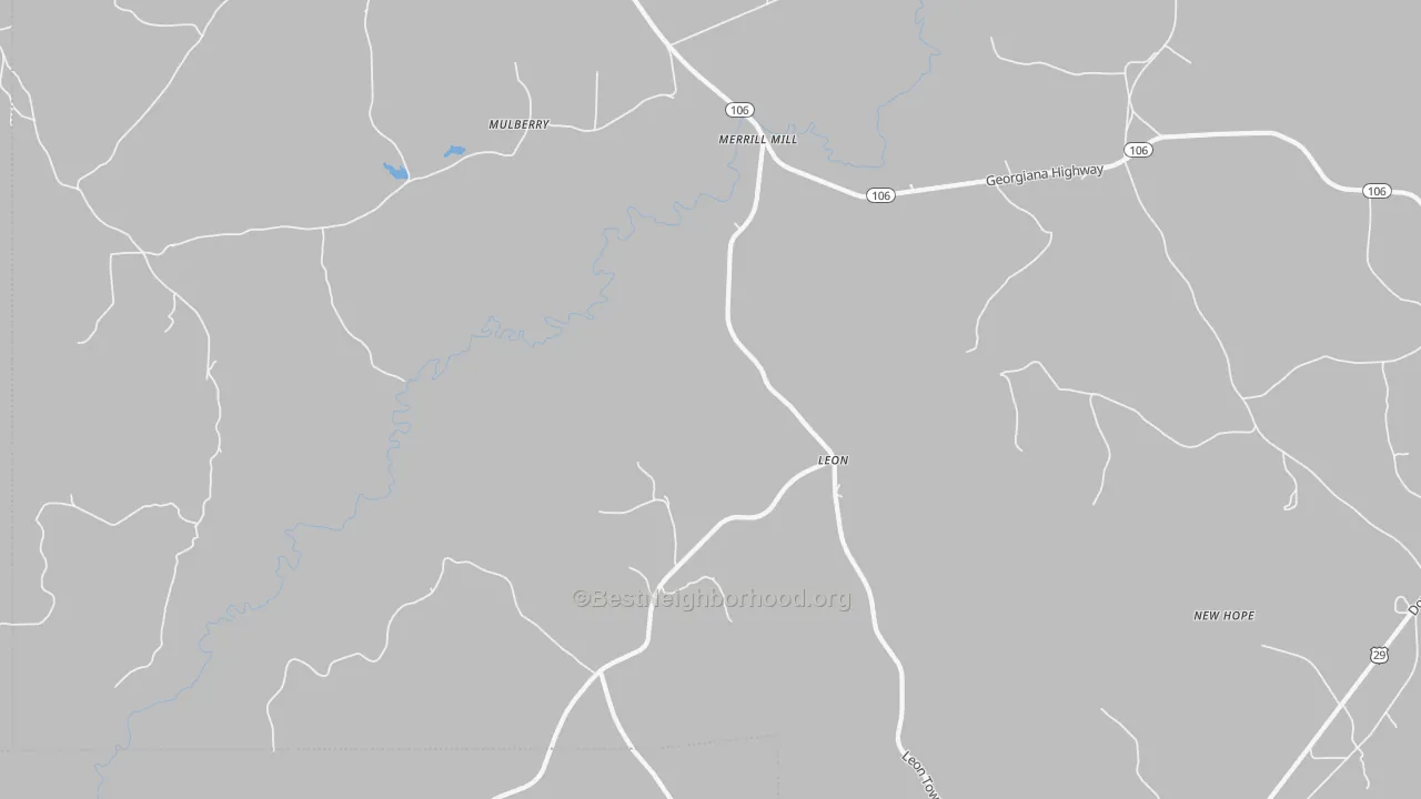 Transit Grade map of Leon, AL
