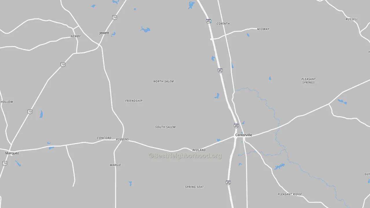 Transit Grade map of Leon County, TX