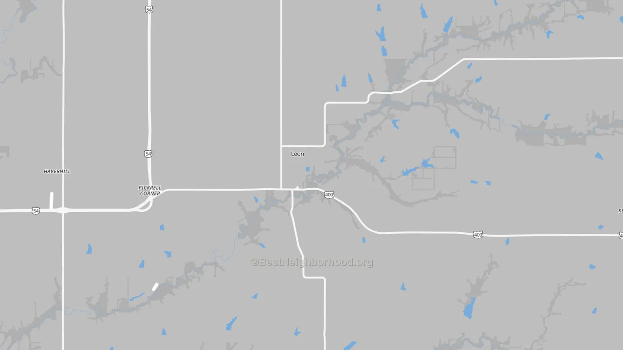 Transit Grade map of Leon, KS