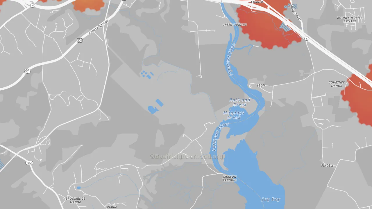 Transit Grade map of Leon, MD