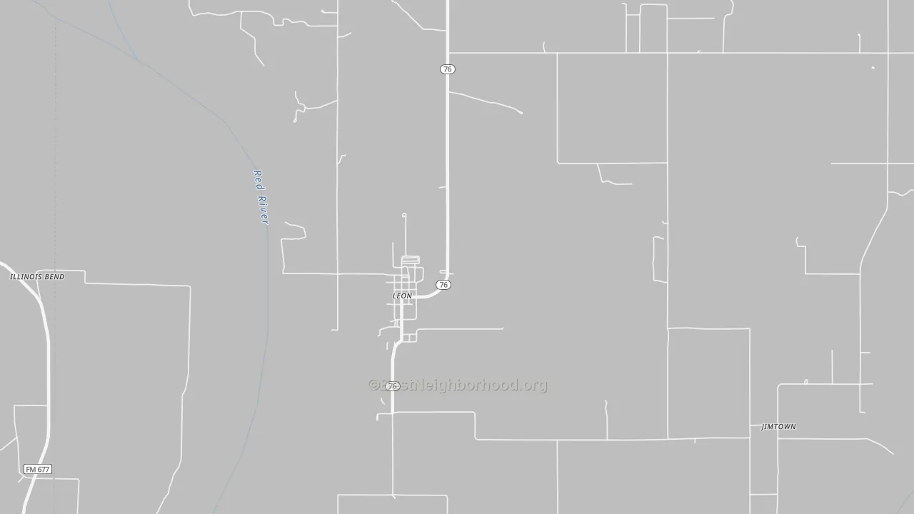Transit Grade map of Leon, OK