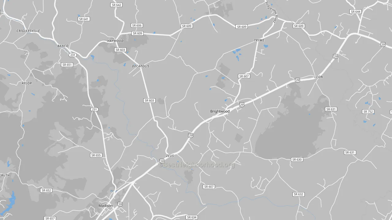 Transit Grade map of Leon, VA