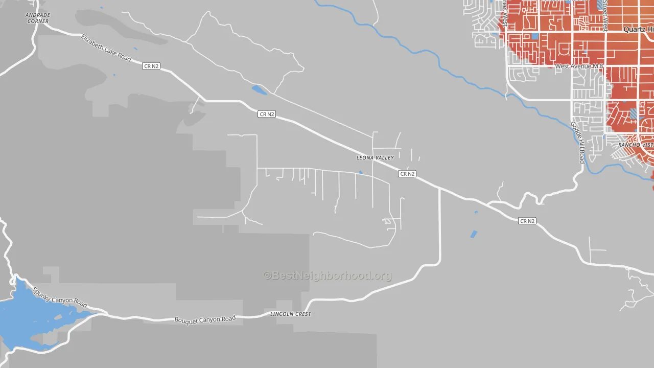 Transit Grade map of Leona Valley, CA