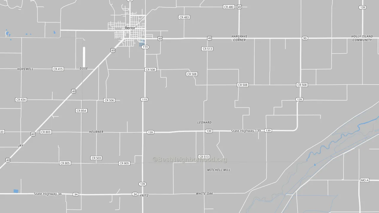Transit Grade map of Leonard, AR