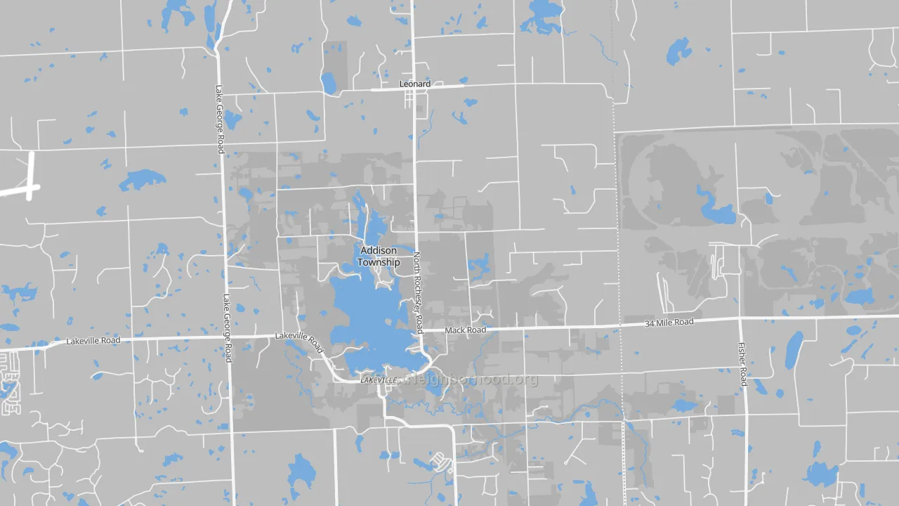 Transit Grade map of Leonard, MI