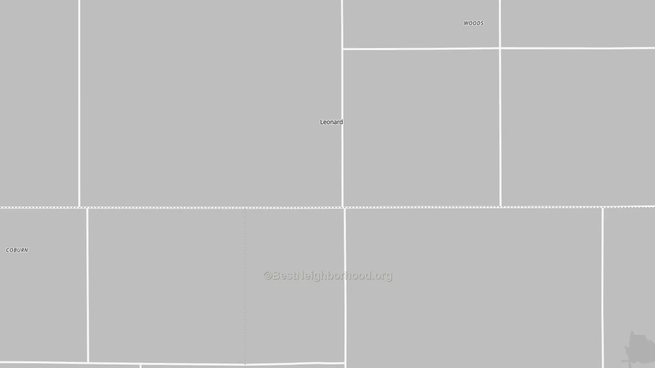 Transit Grade map of Leonard, ND