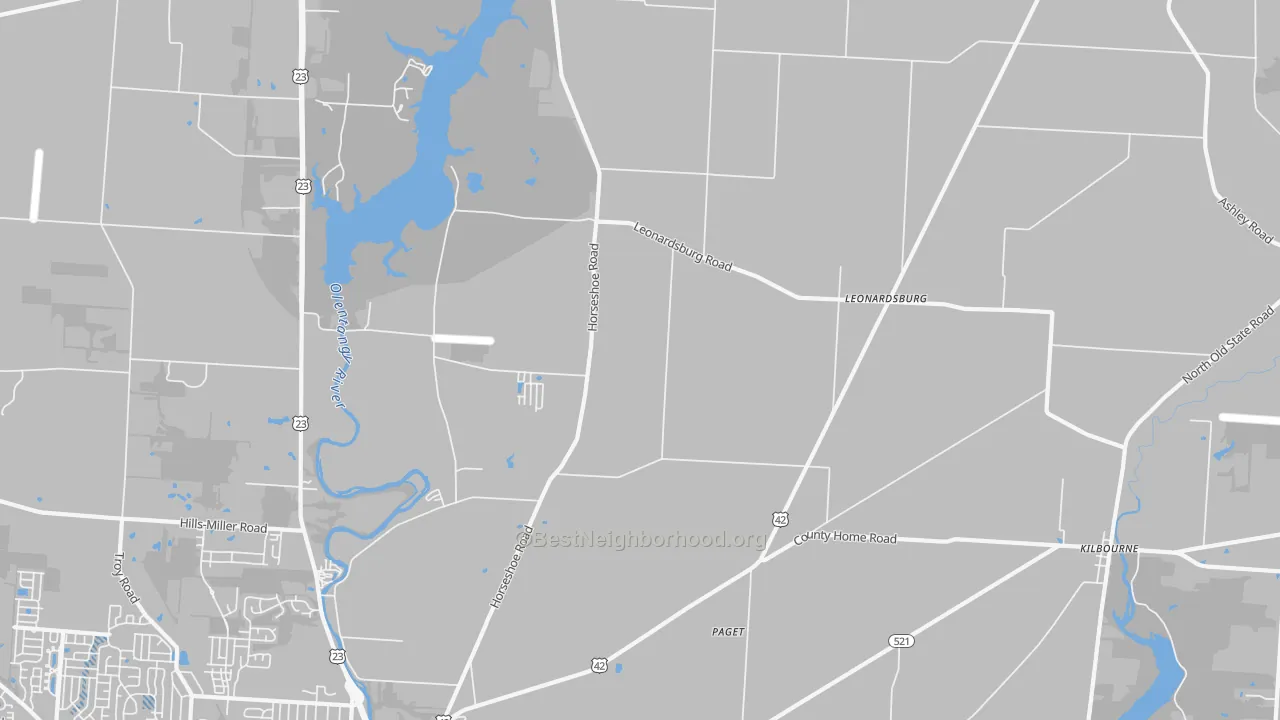 Transit Grade map of Leonardsburg, OH