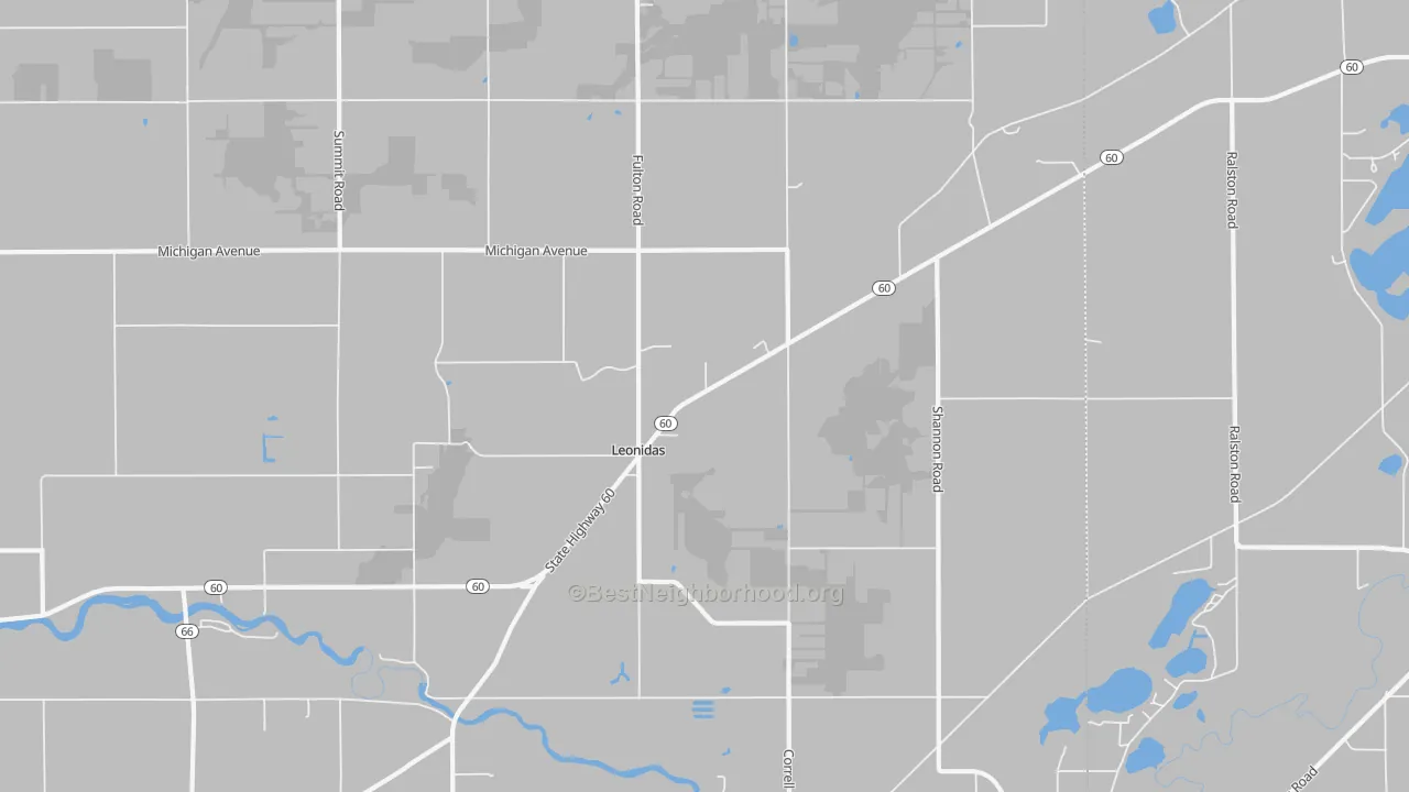 Transit Grade map of Leonidas, MI