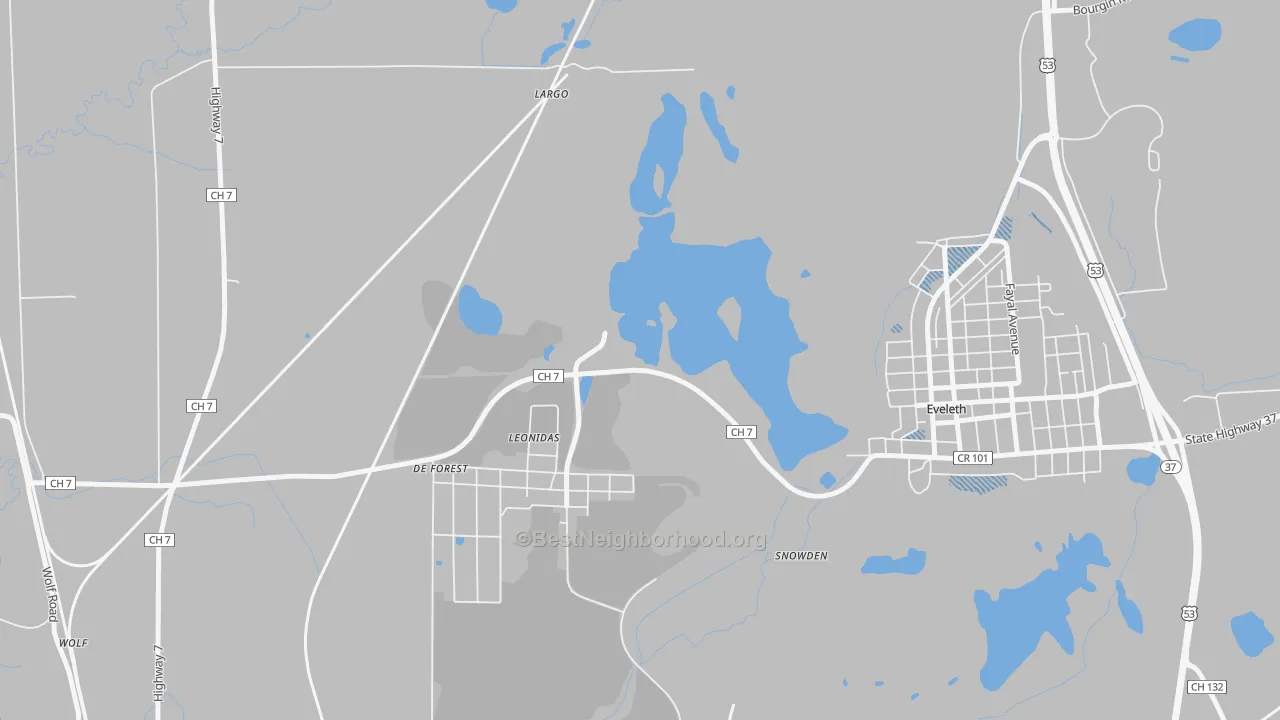 Transit Grade map of Leonidas, MN