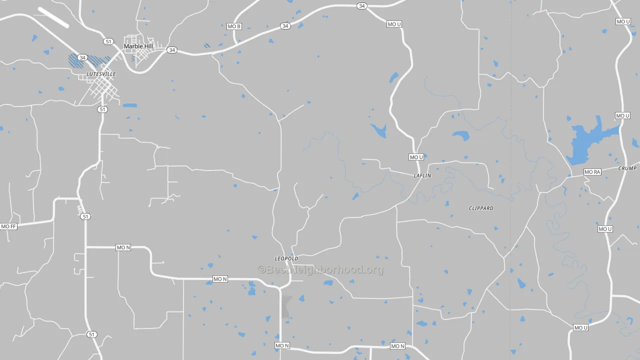 Transit Grade map of Leopold, MO